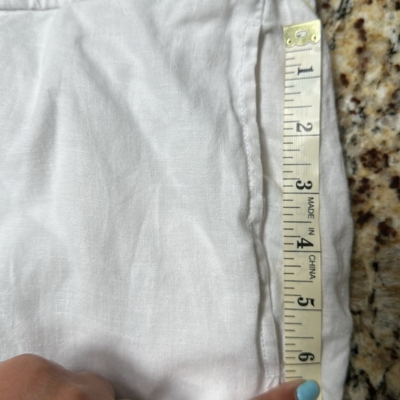 Eileen Fisher 100% Organic Linen Elastic Waist Pull On White Pants Women’s XL - Picture 12 of 16